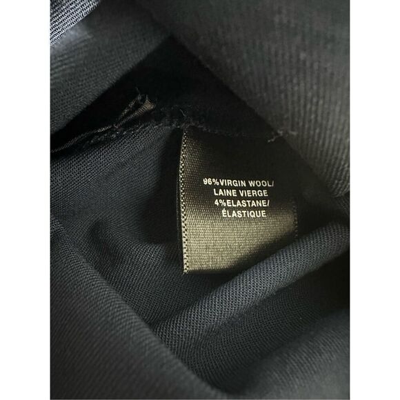 Lafayette 148 Sz 12 Straight Leg Dress Pants Navy Blue Side Zip Wool Blend *Note - Picture 9 of 16